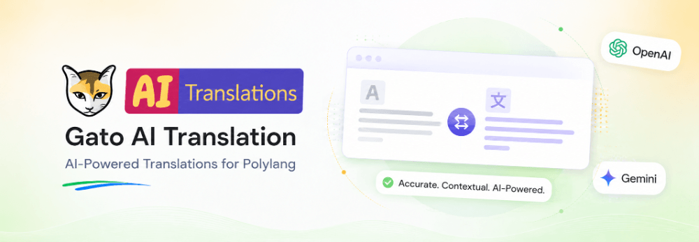 Gato AI Translations for Polylang plugin