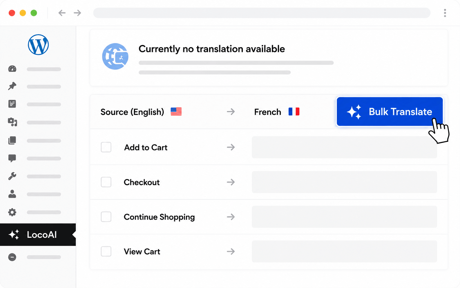 Original Loco Translate plugin and theme strings