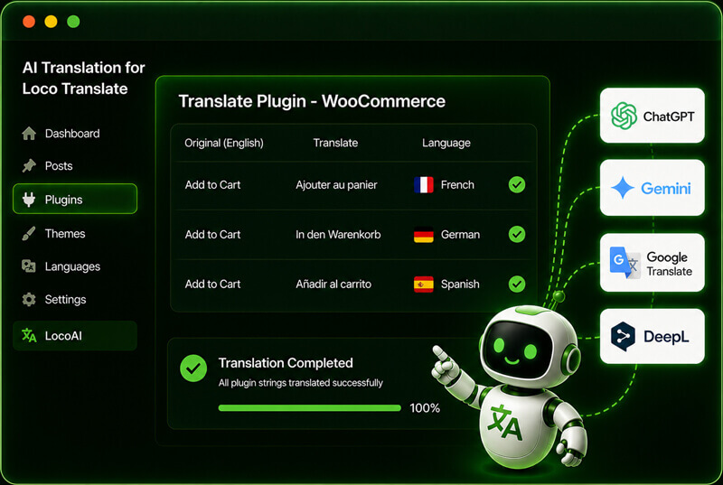 LocoAI AI translation for Loco Translate